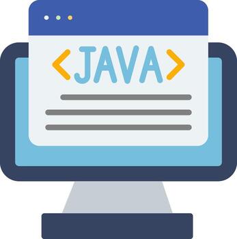 Java desarrollo idioma plano vector