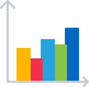 Bar Chart Data Flat vector