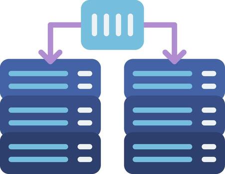 Data Migration Process Flat vector