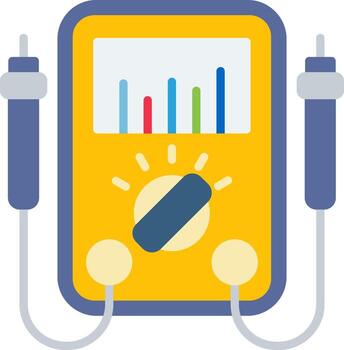Testing Electronic Components Flat vector