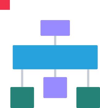 Hierarchical Organizational Structure Flat vector