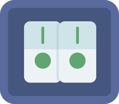 Electrical Switch Components Flat vector