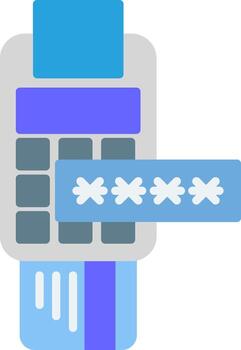 Security Number Confidential Code Flat vector