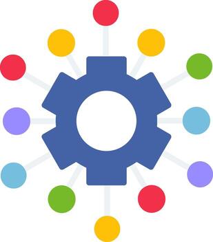 System Integration Tools Flat vector