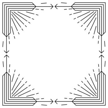 Line geometric frame. Modern decorative linear background. vector