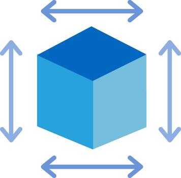 3D Application Interface Flat vector