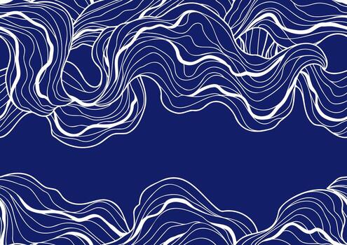 Wave pattern. Abstract background with linear curls. vector