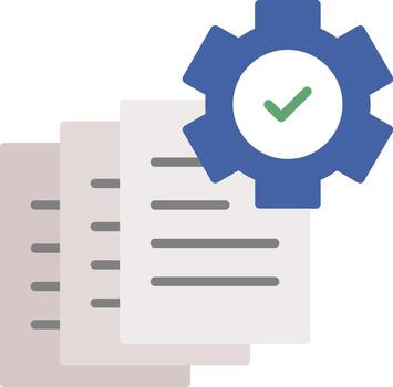Batch Processing System Flat vector