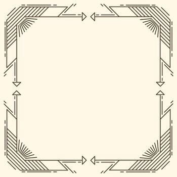 Line geometric abstract frame. Modern decorative linear background. vector