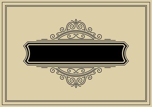 Line curl frame. Modern decorative abstract linear background. vector