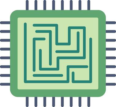 procesador unidad diseño plano vector