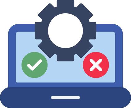 software pruebas herramientas plano vector