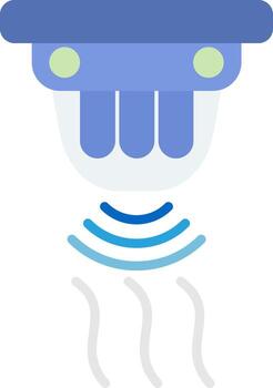 fuego detector fuego detección dispositivo plano vector