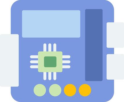 Accelerometer Sensor Motion Detection Flat vector