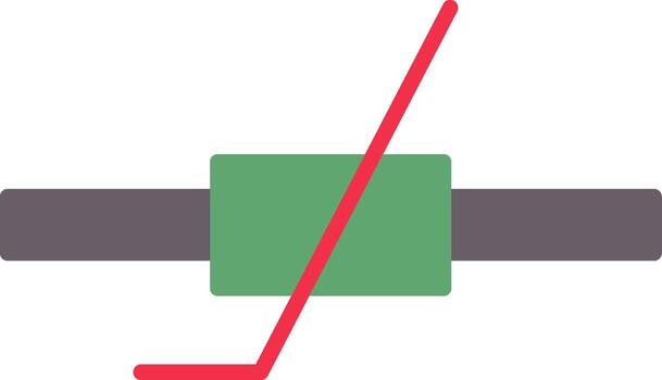 Thermistor Temperature Sensor Flat vector