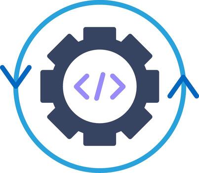 Software Update Process Flat vector