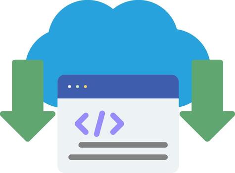 borde informática concepto plano vector