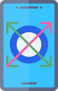 Accelerometer Motion Sensor Flat vector
