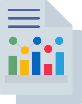 Analytics Data File Flat vector