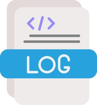 Log File Icon Flat vector