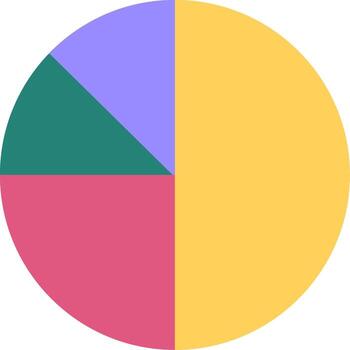 Pie Chart Distribution Graph Flat vector