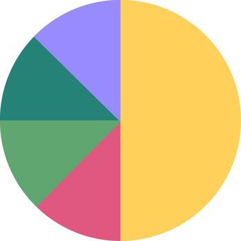 Pie Chart Data Visualization Flat vector