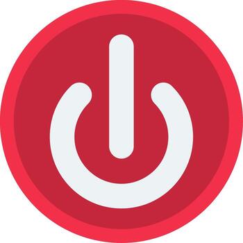 Power Button Activation Switch Flat vector