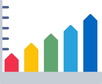 Bar Chart Visualization Flat vector