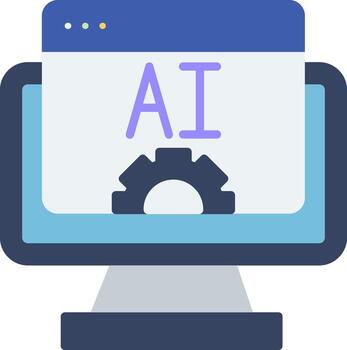 artificial inteligencia herramientas plano vector