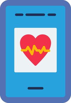 Heart Rate Pulse Monitoring Flat vector