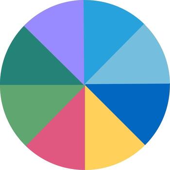 Pie Chart Graphical Data Flat vector