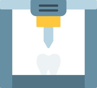 3D Printer Machine Flat vector