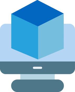 3d software interfaz plano vector