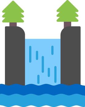 Windmill Renewable Energy Source Flat vector