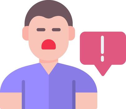 ADHD Inappropriate Actions Flat vector