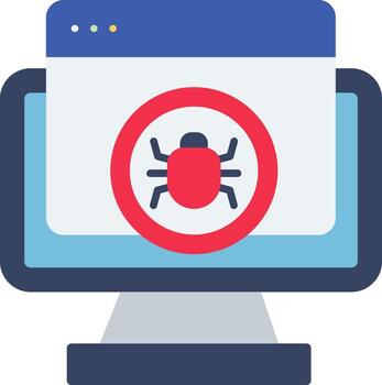 Software Bug Issue Flat vector