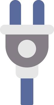 eléctrico enchufe componente plano vector