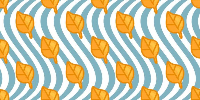 sin costura amarillo hoja ola modelo vector