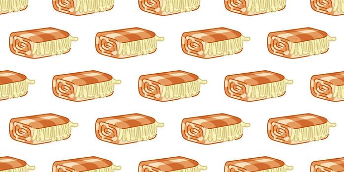 colorful roll cake pattern vector