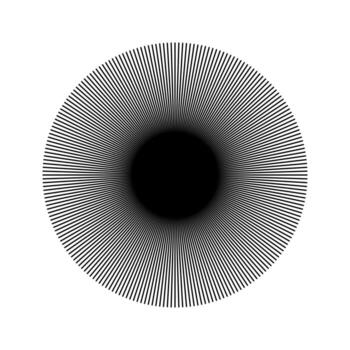 Radiating stripes with spokes grid . Round radial radiation lines. Sun star burst, rays. Circulars lines beams. Abstract geometric pattern shape. vector