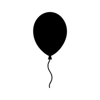Minimalist Balloon Icon with String vector