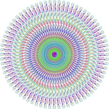 Colorful abstract circular pattern on a white background vector