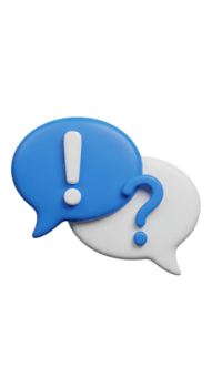 dois discurso bolhas, 1 com a exclamação marca e outro com uma questão marca isolado em transparente fundo png