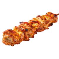 köstlich gegrillt Hähnchen Spieß mit Gewürze und Kräuter auf transparent Hintergrund png