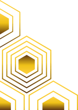 Gold Geometric Hexagon Frame png