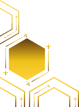Geometric Hexagon Frame in Gold Colo png