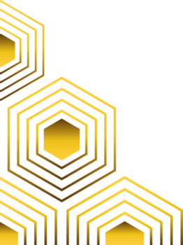 Modern Decorative Gold Hexagon Frame png