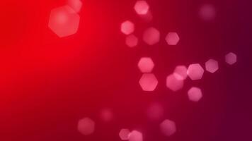 abstrakt röd bokeh lampor bakgrund med hexagonal former för festlig design video