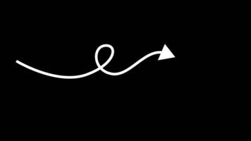 pilar animering på transparent bakgrund, animerad pilar på alfa kanal, pil animering video