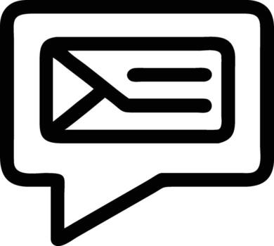 sencillo mensaje icono símbolo comunicación charla burbuja sobre notificación correo enviando vector